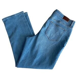 Lands' End Medium Wash Straight Leg Jeans - Size 16